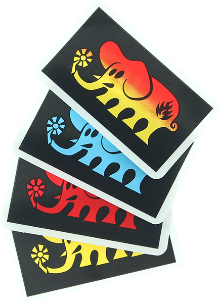 BLACK LABEL ELEPHANT BLOCK DECAL STICKER (2 pack)
