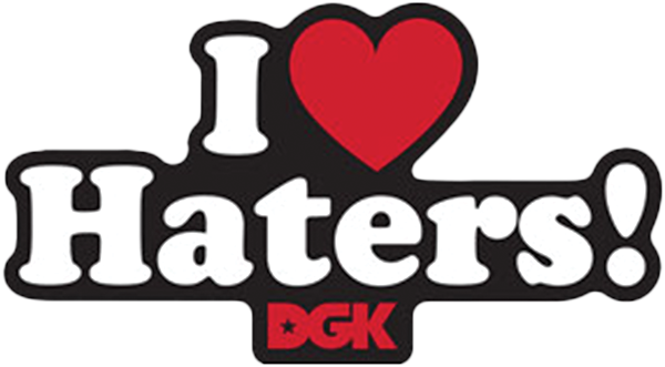 DGK HATERS BLACK/RED STICKER SINGLE