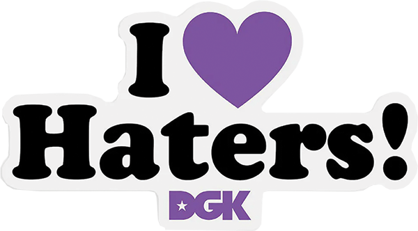 DGK HATERS BLK/PUR STICKER SINGLE