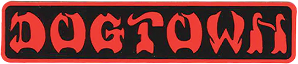 DOGTOWN BAR LOGO 4"x.75" BLK/RED DECAL