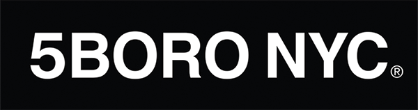 5BORO LOGO DECAL BLACK WHITE STICKER