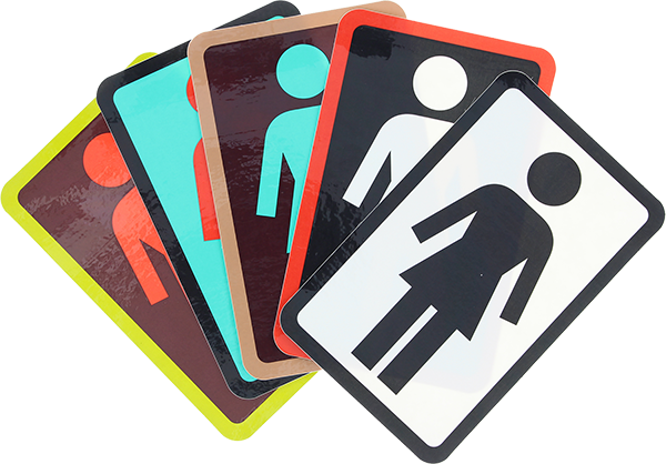 GIRL OG LOGO LG STICKER 6" 1pc ast.colors