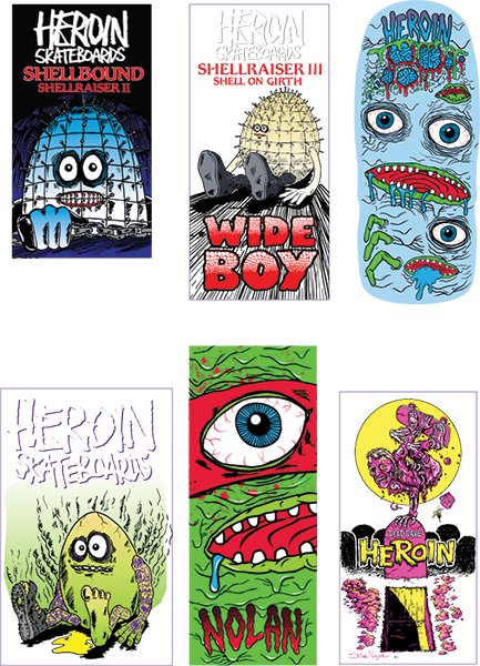HEROIN 12/PK ASST. SHELLBOUND STICKERS