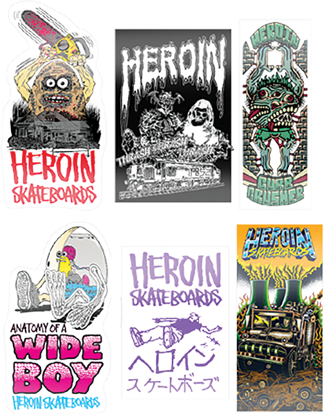 HEROIN 12/PK ASST. TEGGXAS STICKER PACK ASST.