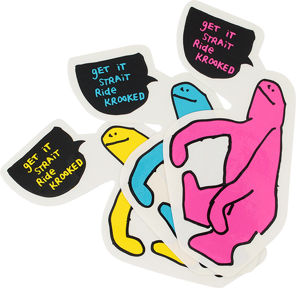 KROOKED GET IT STRAIGHT MED ASST. STICKER (2 pack)