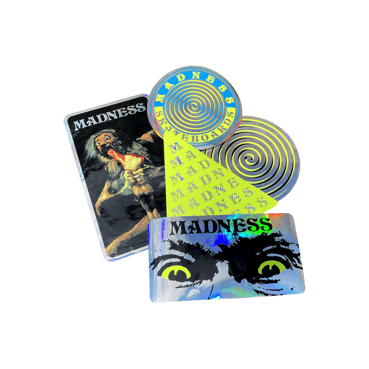 MADNESS INSANE ASSORTED STICKERS 10PK HOLO