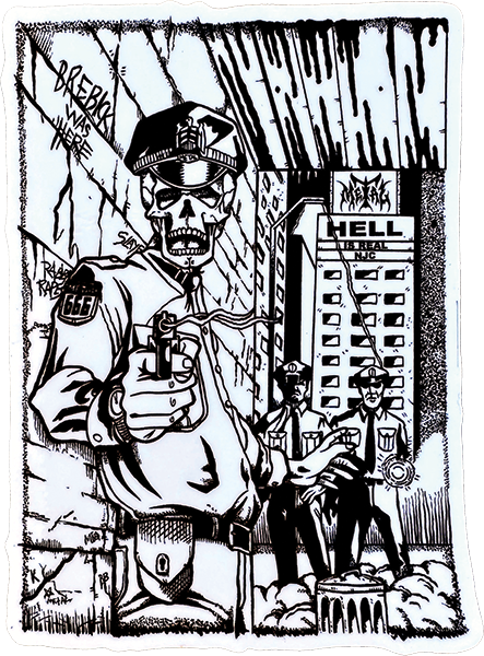 METAL COP DECAL SINGLE