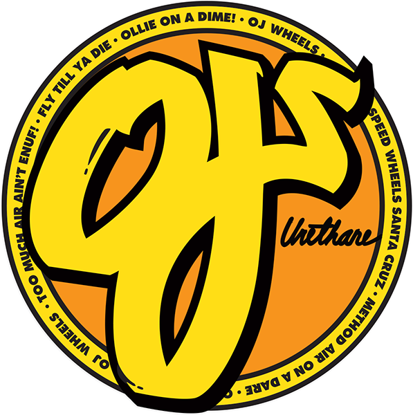OJ OJ YELLOW DECAL STICKER 3"x3" (2pack)