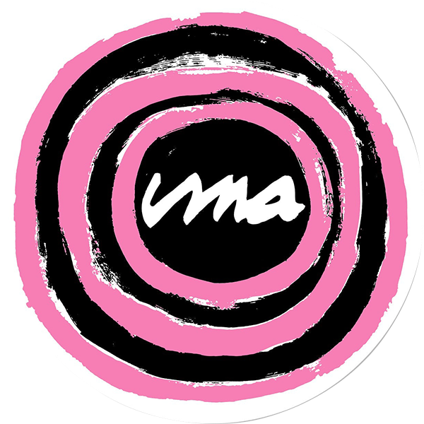 UMA PELKA BULLSEYE 5" STICKER BLK/PNK