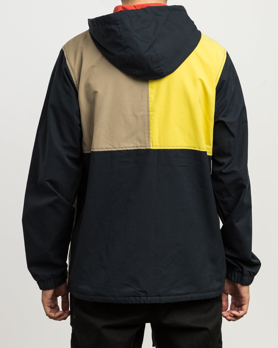RVCA Block Reynolds Jacket Navy Yellow