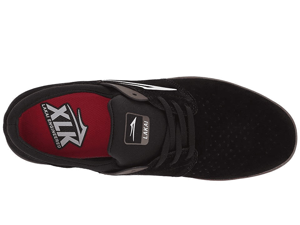 Lakai Freemont Shoes Black Grey Suede 8.5