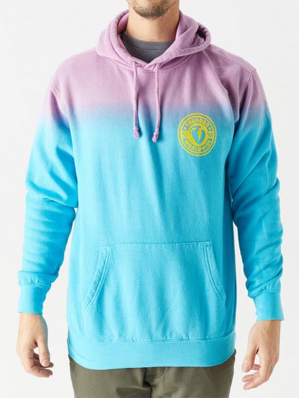 Thunder Mainliner Fade Pigment Hoodie Blue Pink M