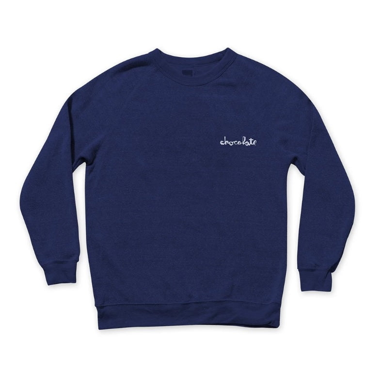 Chocoloate Mini Chunk Embroidered Crew Sweatshirt Navy Heather S