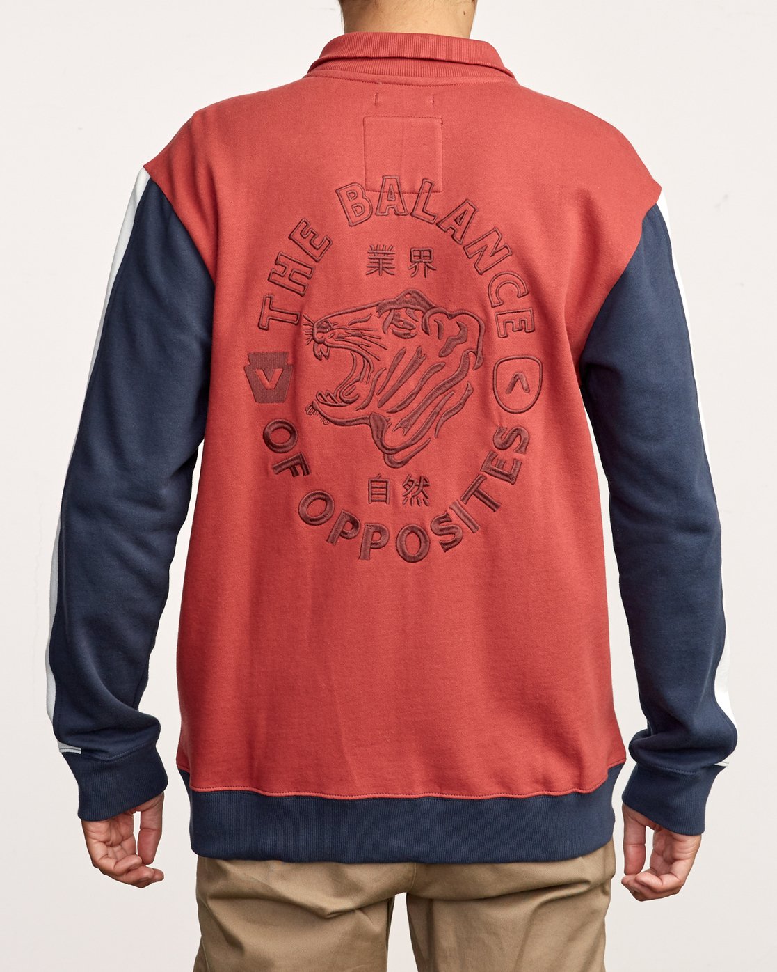 RVCA Pali Track Jacket Mens Brick Red