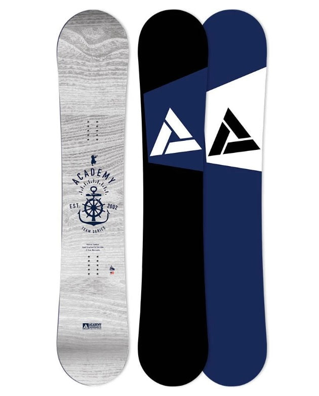 Academy Team Snowboard White Blue 160w