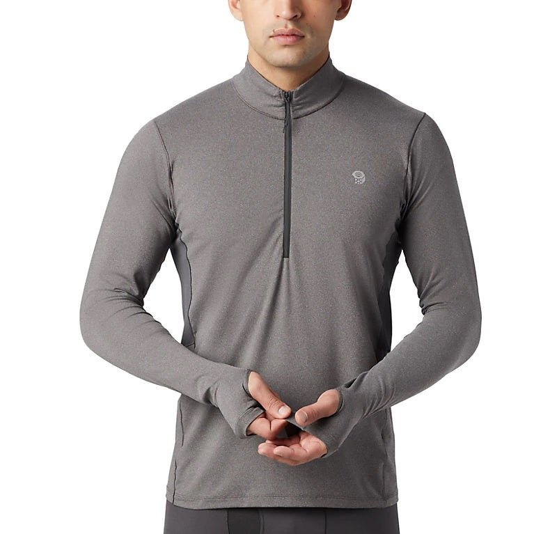 Mountain Hardwear Ghee Longsleeve 1/2 Zip Mens Heather Shark S
