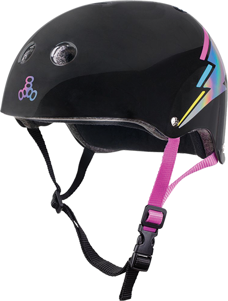 TRIPLE 8 CERTIFIED SWEATSAVER XS/SMALL BLK LIGHTNING HOLO