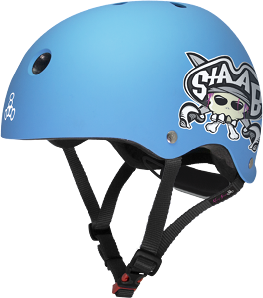 TRIPLE 8 LIL 8 HELMET STAAB NEON BLUE MATTE CERTFIED