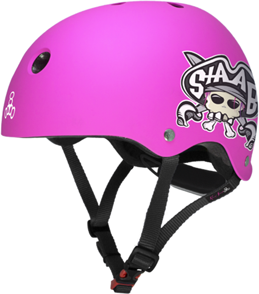 TRIPLE 8 LIL 8 HELMET STAAB NEON PINK MATTE CERTFIED