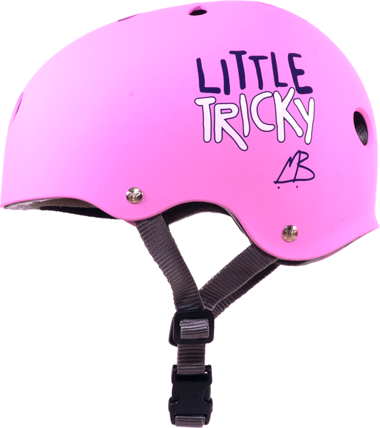 TRIPLE 8 LITTLE TRICKY SKATE HELMET PINK RUBBER eps liner