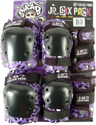 187 6-PACK JUNIOR PAD SET STAAB PUR/BLK
