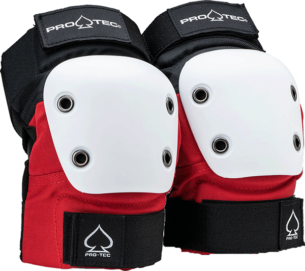 PROTEC STREET ELBOW YTH-RED/WHT/BLK
