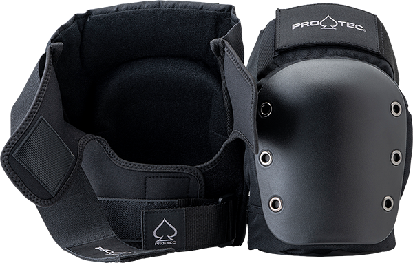 PROTEC STREET KNEE OPEN BACK YTH-BLACK
