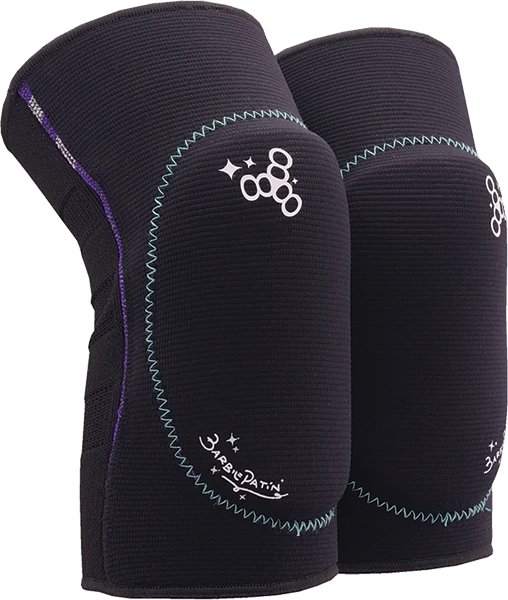 TRIPLE 8 REVERSIBLE SOFT KNEE PADS BARBIE PATIN MEDIUM BLK