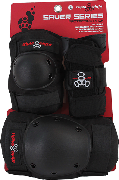 TRIPLE 8 SAVER 3 PK PADS-LG knee ELBOW wrist