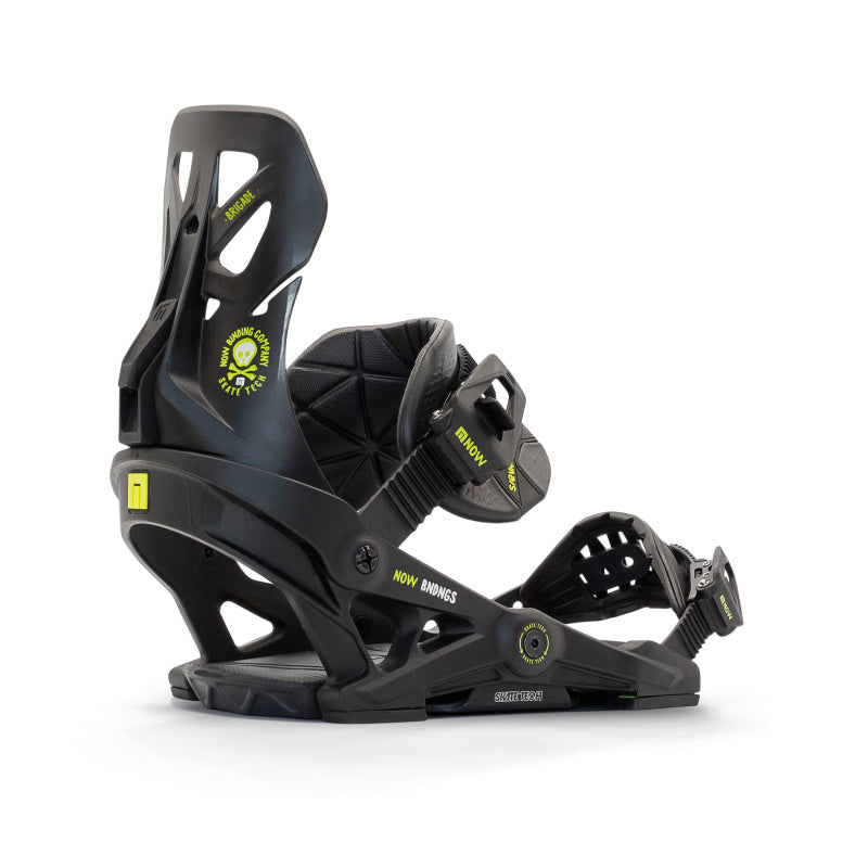 NOW Brigade Snowboard Bindings Black Lime M