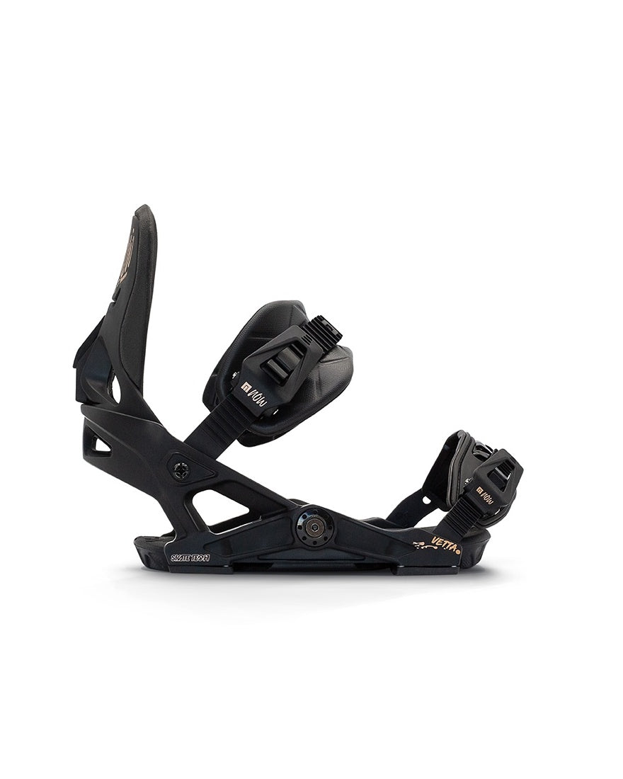 NOW Vetta Snowboard Bindings Womens Black Gold Medium
