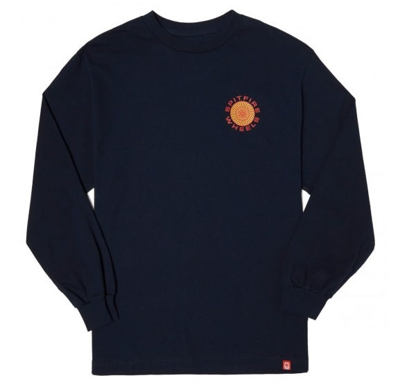 Spitfire Classic 87 Swirl LongSleeve Tshirt Navy Yellow S