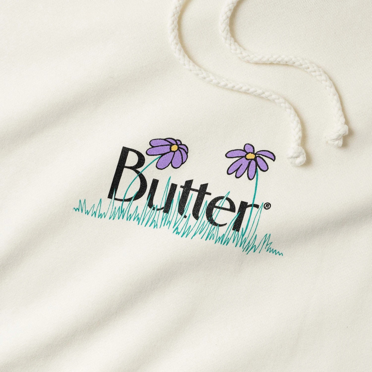 Butter Flowers Classic Logo Hoodie Bone M