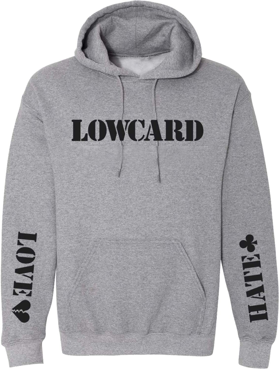 Lowcard Love Hate Hoodie Heather Grey Medium