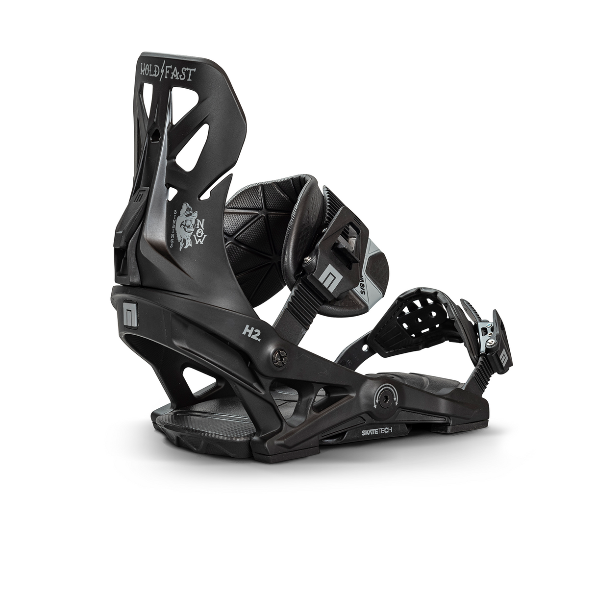 NOW Brigade Snowboard Bindings Black Silver Medium