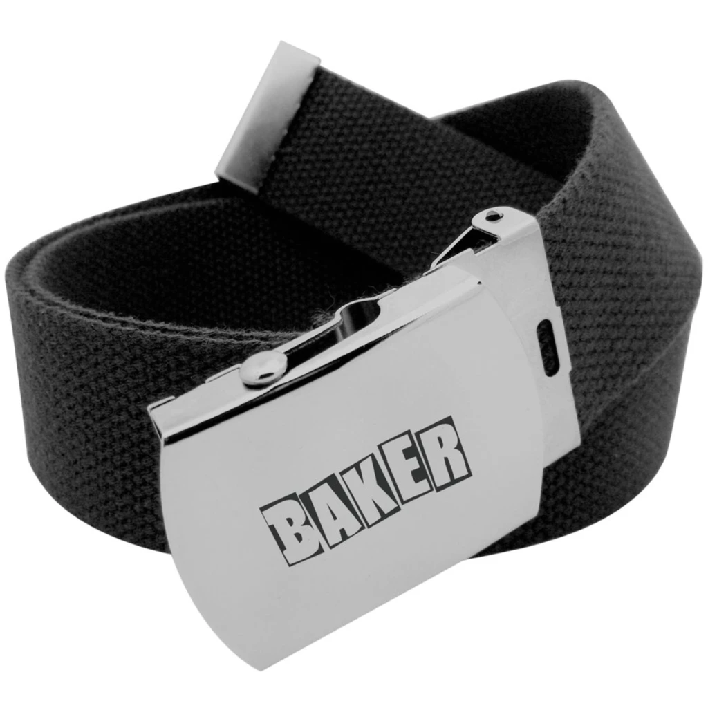 Baker Big Brand Logo Belt Black White OneSize