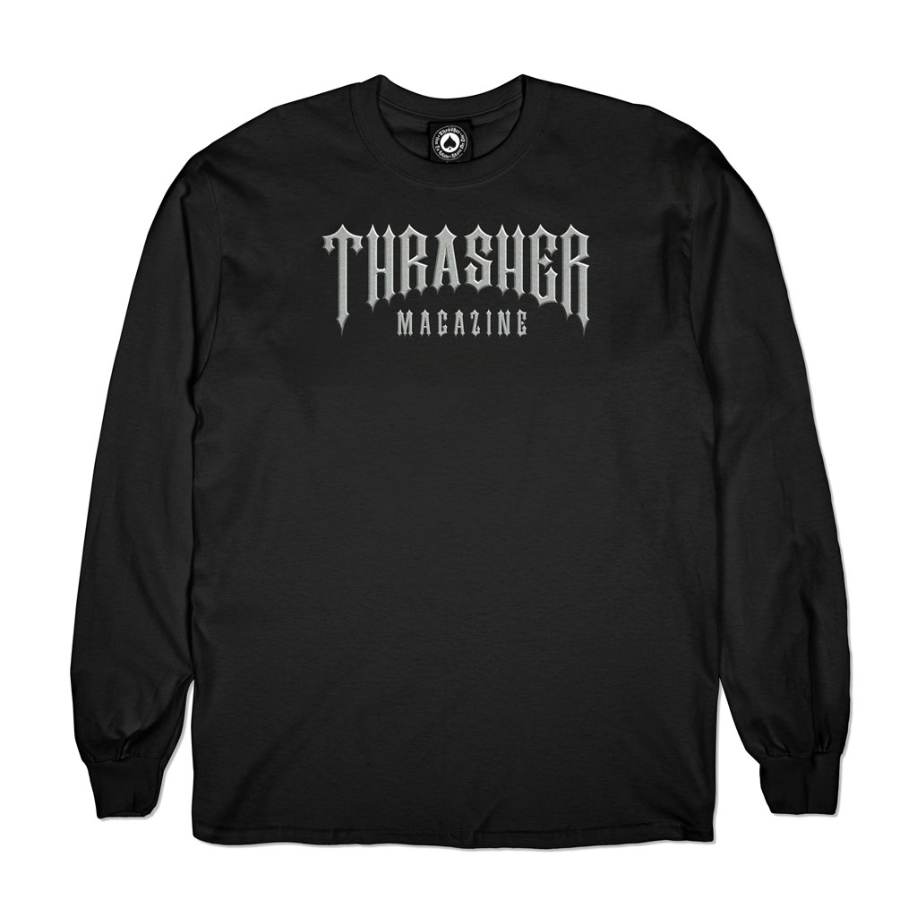 Thrasher Low Low Longsleeve Tshirt Black Silver M