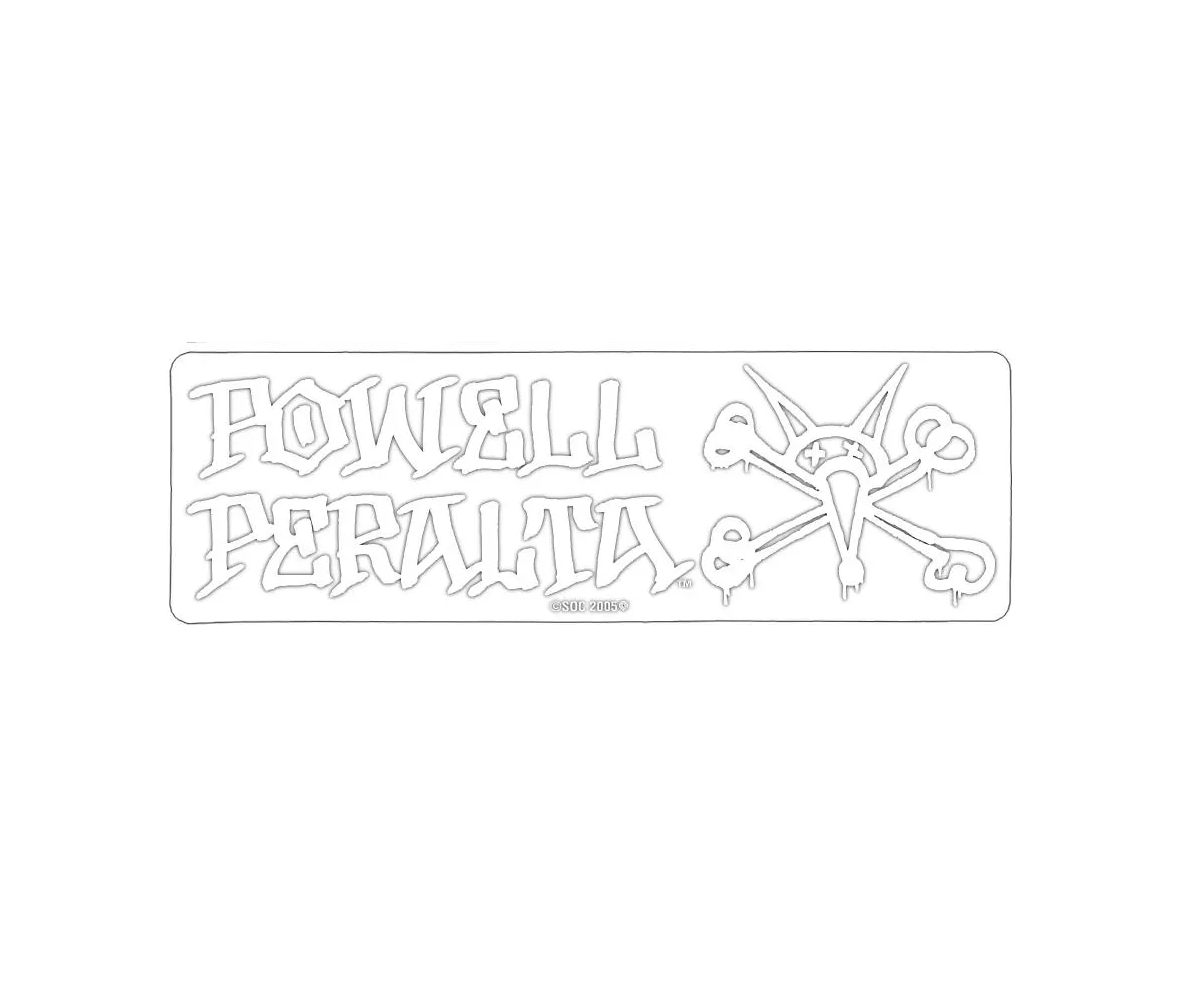 Powell Peralta Vato Rat Sticker White 7"