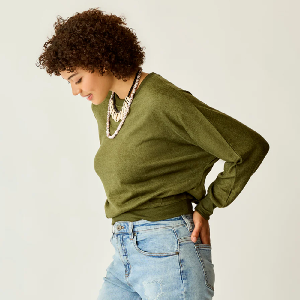 Carve Designs Anneke Super Soft Dolman Fir Heather
