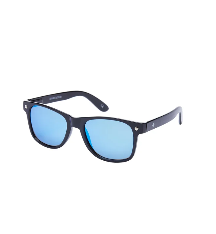 Glassy Leonard Polarized Sunglasses Black Blue Green Mirror OneSize