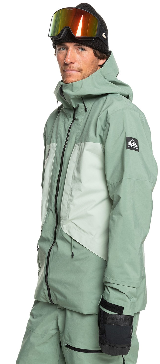 Quiksilver Forever Stretch GoreTex Snow Jacket Mens Sea Spray L