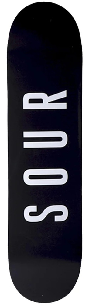 Sour Army Logo Skateboard Deck Black White 8.5