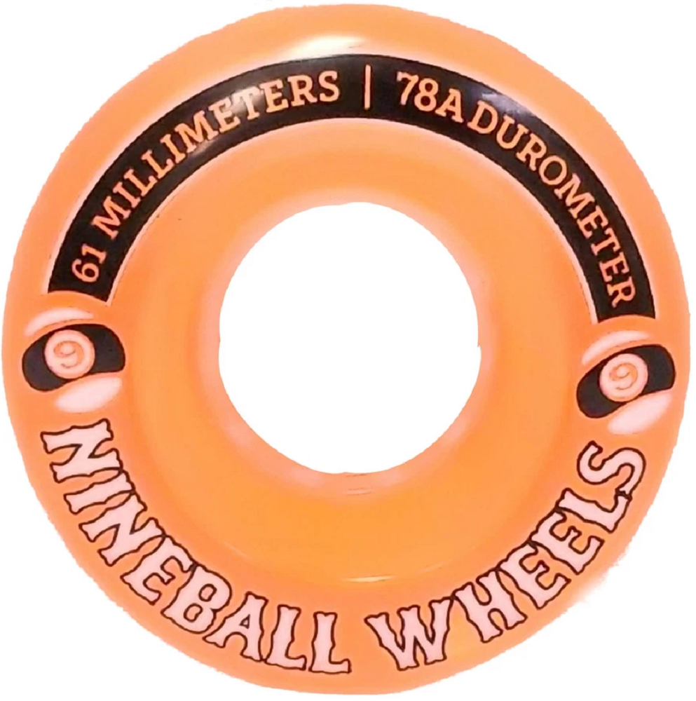 Sector 9 NINE BALLS Wheels Set Clear Orange 61mm/78a