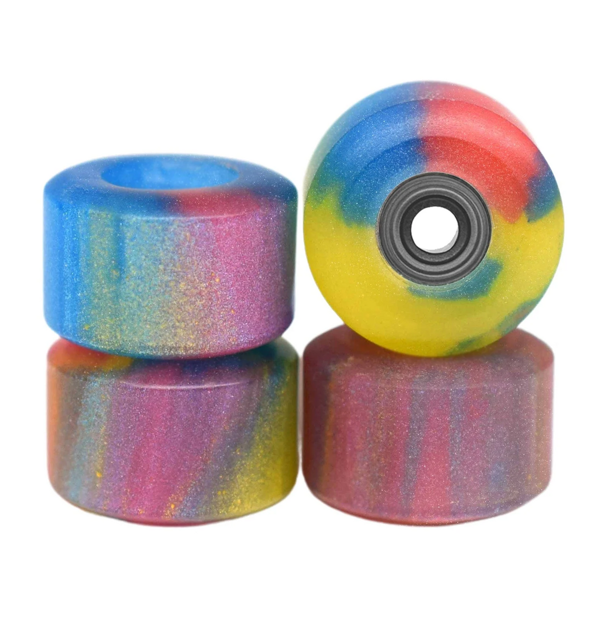 Teak Apex Geode Fingerboard Wheels Solar Druzy 7.7mm 77D