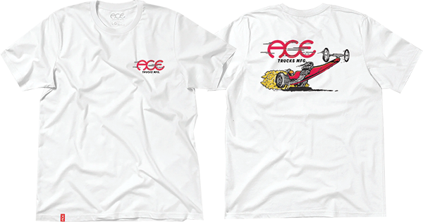 ACE DRAGSTER SS TSHIRT MEDIUM WHITE