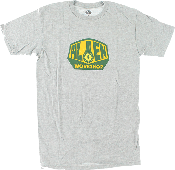 ALIEN WORKSHOP OG LOGO SS SMALL HEATHER GREY/GOLD/GRN