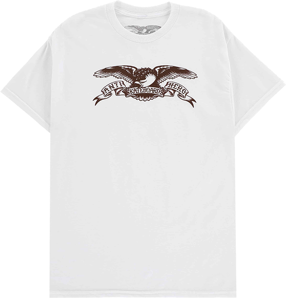 ANTI HERO BASIC EAGLE SS TSHIRT MEDIUM WHT/BROWN