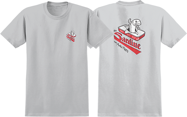 ANTI HERO THE SARDINE SS TSHIRT SMALL-NEW SILVER