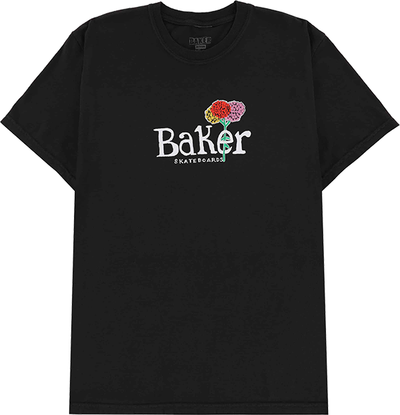 BAKER FLEURS WASH SS TSHIRT SMALL BLK