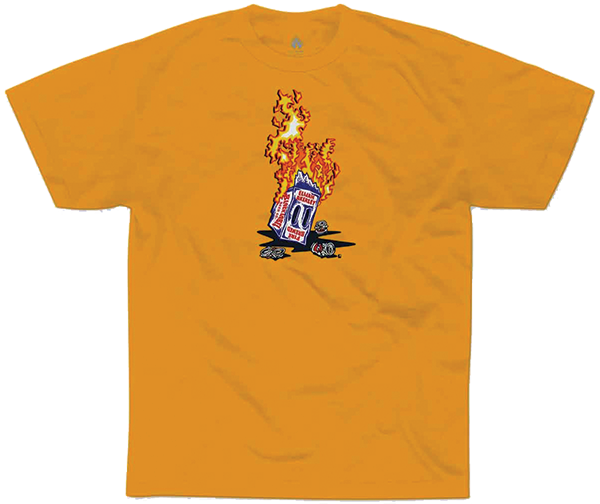 BLACK LABEL AKERLEY FIRE BREWED SS TSHIRT SMALL GOLD